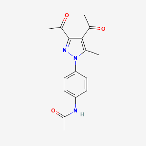 N-[4-(3,4-diacetyl-5-methyl-1H-pyrazol-1-yl)phenyl]acetamide