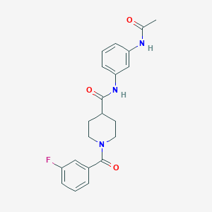 N-[3-(acetylamino)phenyl]-1-(3-fluorobenzoyl)-4-piperidinecarboxamide