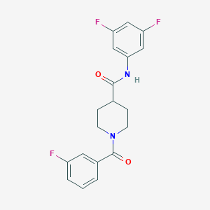 N-(3,5-difluorophenyl)-1-(3-fluorobenzoyl)-4-piperidinecarboxamide