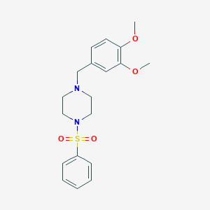 molecular formula C19H24N2O4S B444953 1-(3,4-Dimethoxybenzyl)-4-(phenylsulfonyl)piperazine 