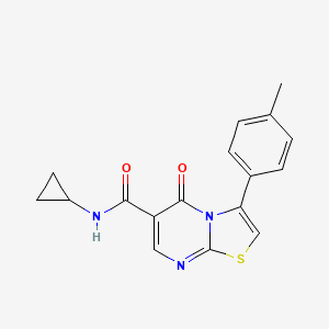 N-cyclopropyl-3-(4-methylphenyl)-5-oxo-5H-[1,3]thiazolo[3,2-a]pyrimidine-6-carboxamide