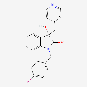 1-(4-fluorobenzyl)-3-hydroxy-3-(4-pyridylmethyl)-1,3-dihydro-2H-indol-2-one