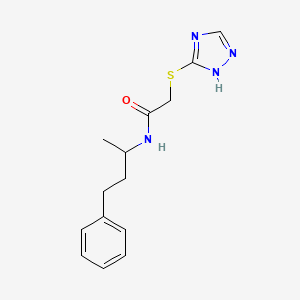 N-(4-phenylbutan-2-yl)-2-(1H-1,2,4-triazol-3-ylsulfanyl)acetamide