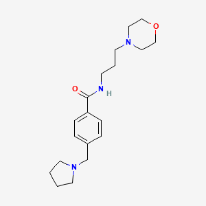 molecular formula C19H29N3O2 B4449575 N-[3-(4-morpholinyl)propyl]-4-(1-pyrrolidinylmethyl)benzamide 