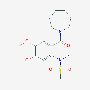 N-[2-(1-azepanylcarbonyl)-4,5-dimethoxyphenyl]-N-methylmethanesulfonamide