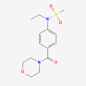 molecular formula C14H20N2O4S B4449586 N-ethyl-N-[4-(4-morpholinylcarbonyl)phenyl]methanesulfonamide 