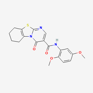 molecular formula C19H19N3O4S B4449629 N-(2,5-dimethoxyphenyl)-4-oxo-6,7,8,9-tetrahydro-4H-pyrimido[2,1-b][1,3]benzothiazole-3-carboxamide 