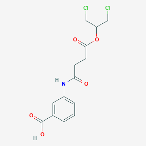 molecular formula C14H15Cl2NO5 B444965 3-({4-[2-Chloro-1-(chloromethyl)ethoxy]-4-oxobutanoyl}amino)benzoic acid 