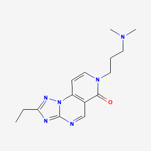 molecular formula C15H20N6O B4449664 7-[3-(dimethylamino)propyl]-2-ethylpyrido[3,4-e][1,2,4]triazolo[1,5-a]pyrimidin-6(7H)-one 