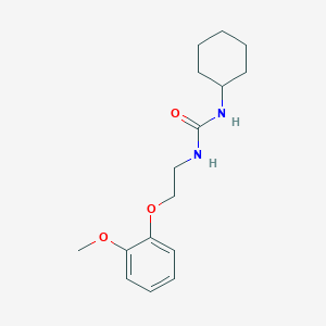 molecular formula C16H24N2O3 B4449692 N-cyclohexyl-N'-[2-(2-methoxyphenoxy)ethyl]urea 