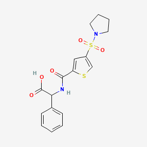 2-Phenyl-2-[(4-pyrrolidin-1-ylsulfonylthiophene-2-carbonyl)amino]acetic acid