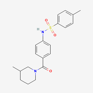 4-methyl-N-{4-[(3-methyl-1-piperidinyl)carbonyl]phenyl}benzenesulfonamide