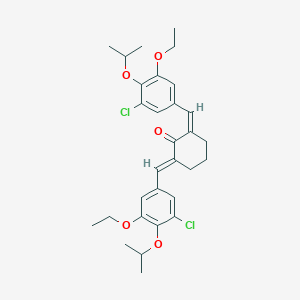 molecular formula C30H36Cl2O5 B444972 2,6-Bis(3-chloro-5-ethoxy-4-isopropoxybenzylidene)cyclohexanone 