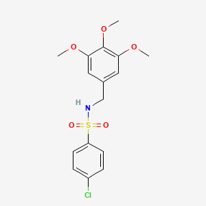 molecular formula C16H18ClNO5S B4449721 4-chloro-N-(3,4,5-trimethoxybenzyl)benzenesulfonamide 