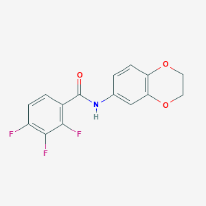 molecular formula C15H10F3NO3 B4449728 N-(2,3-dihydro-1,4-benzodioxin-6-yl)-2,3,4-trifluorobenzamide 