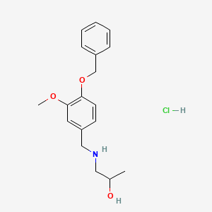 molecular formula C18H24ClNO3 B4449742 1-{[4-(benzyloxy)-3-methoxybenzyl]amino}propan-2-ol hydrochloride 