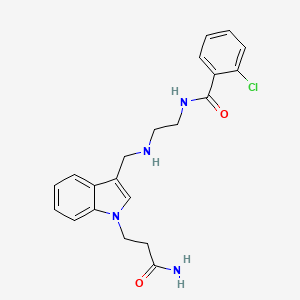 N-[2-({[1-(3-amino-3-oxopropyl)-1H-indol-3-yl]methyl}amino)ethyl]-2-chlorobenzamide