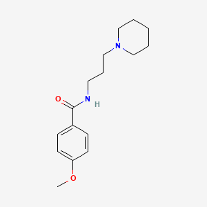 molecular formula C16H24N2O2 B4449753 4-methoxy-N-[3-(1-piperidinyl)propyl]benzamide 