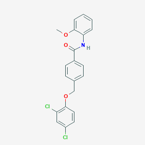 molecular formula C21H17Cl2NO3 B444976 4-[(2,4-dichlorophenoxy)methyl]-N-(2-methoxyphenyl)benzamide 