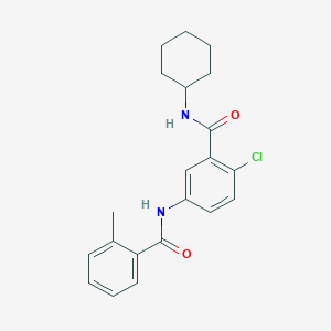 molecular formula C21H23ClN2O2 B4449766 2-chloro-N-cyclohexyl-5-[(2-methylbenzoyl)amino]benzamide 