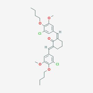 2,6-Bis(4-butoxy-3-chloro-5-methoxybenzylidene)cyclohexanone