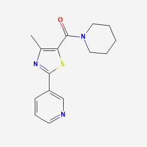 3-[4-methyl-5-(1-piperidinylcarbonyl)-1,3-thiazol-2-yl]pyridine