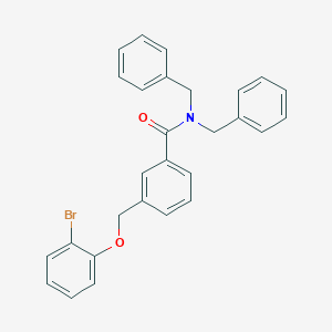 molecular formula C28H24BrNO2 B444978 N,N-dibenzyl-3-[(2-bromophenoxy)methyl]benzamide 