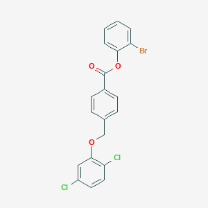 molecular formula C20H13BrCl2O3 B444979 2-Bromophenyl 4-[(2,5-dichlorophenoxy)methyl]benzoate 