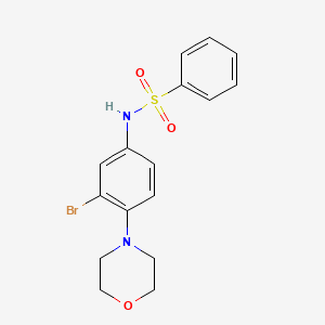 N-[3-bromo-4-(4-morpholinyl)phenyl]benzenesulfonamide