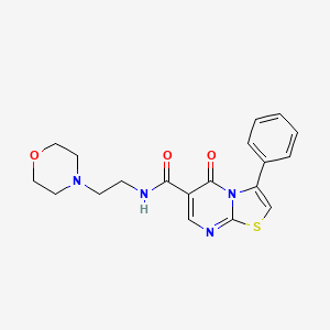 N-[2-(4-morpholinyl)ethyl]-5-oxo-3-phenyl-5H-[1,3]thiazolo[3,2-a]pyrimidine-6-carboxamide