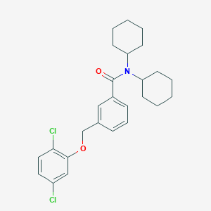 molecular formula C26H31Cl2NO2 B444980 N,N-dicyclohexyl-3-[(2,5-dichlorophenoxy)methyl]benzamide 