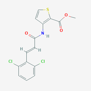 molecular formula C15H11Cl2NO3S B444981 Methyl 3-{[3-(2,6-dichlorophenyl)acryloyl]amino}-2-thiophenecarboxylate 