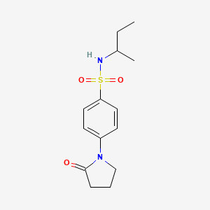 molecular formula C14H20N2O3S B4449814 N-butan-2-yl-4-(2-oxopyrrolidin-1-yl)benzenesulfonamide 