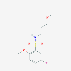 N-(3-ethoxypropyl)-5-fluoro-2-methoxybenzenesulfonamide