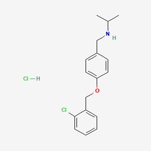 molecular formula C17H21Cl2NO B4449824 N-{4-[(2-chlorobenzyl)oxy]benzyl}propan-2-amine hydrochloride 