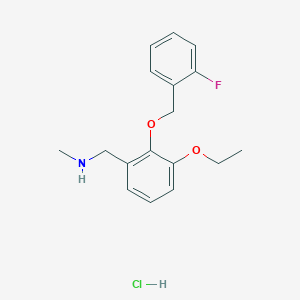 {3-ethoxy-2-[(2-fluorobenzyl)oxy]benzyl}methylamine hydrochloride