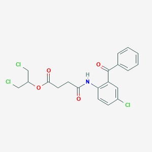 molecular formula C20H18Cl3NO4 B444985 2-Chloro-1-(chloromethyl)ethyl 4-(2-benzoyl-4-chloroanilino)-4-oxobutanoate 