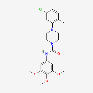 4-(5-chloro-2-methylphenyl)-N-(3,4,5-trimethoxyphenyl)-1-piperazinecarboxamide