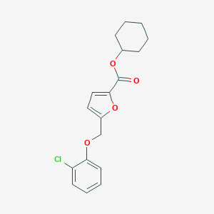 molecular formula C18H19ClO4 B444987 Cyclohexyl 5-[(2-chlorophenoxy)methyl]-2-furoate 