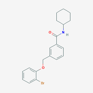 molecular formula C20H22BrNO2 B444989 3-[(2-bromophenoxy)methyl]-N-cyclohexylbenzamide 