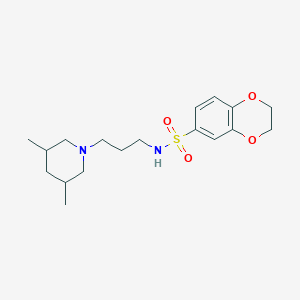 N-[3-(3,5-dimethyl-1-piperidinyl)propyl]-2,3-dihydro-1,4-benzodioxine-6-sulfonamide