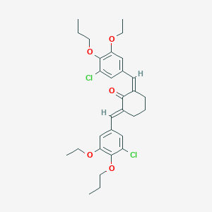 molecular formula C30H36Cl2O5 B444991 2,6-Bis(3-chloro-5-ethoxy-4-propoxybenzylidene)cyclohexanone 