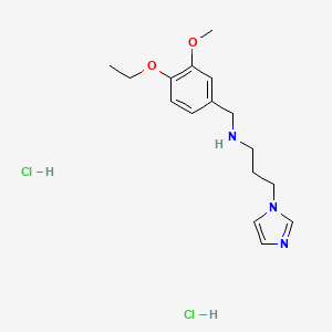 molecular formula C16H25Cl2N3O2 B4449913 N-(4-ethoxy-3-methoxybenzyl)-3-(1H-imidazol-1-yl)propan-1-amine dihydrochloride 