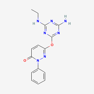 6-{[4-amino-6-(ethylamino)-1,3,5-triazin-2-yl]oxy}-2-phenyl-3(2H)-pyridazinone