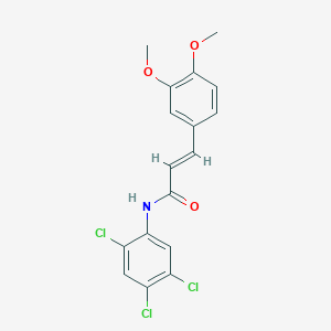 molecular formula C17H14Cl3NO3 B444993 (2E)-3-(3,4-dimethoxyphenyl)-N-(2,4,5-trichlorophenyl)prop-2-enamide 