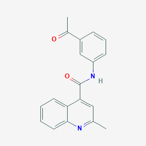 N-(3-acetylphenyl)-2-methyl-4-quinolinecarboxamide