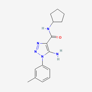 5-amino-N-cyclopentyl-1-(3-methylphenyl)-1H-1,2,3-triazole-4-carboxamide