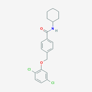 molecular formula C20H21Cl2NO2 B444995 N-cyclohexyl-4-[(2,5-dichlorophenoxy)methyl]benzamide 