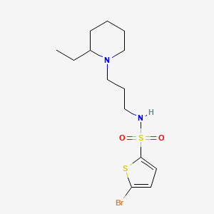 5-bromo-N-[3-(2-ethyl-1-piperidinyl)propyl]-2-thiophenesulfonamide