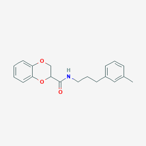 molecular formula C19H21NO3 B4449969 N-[3-(3-methylphenyl)propyl]-2,3-dihydro-1,4-benzodioxine-2-carboxamide 